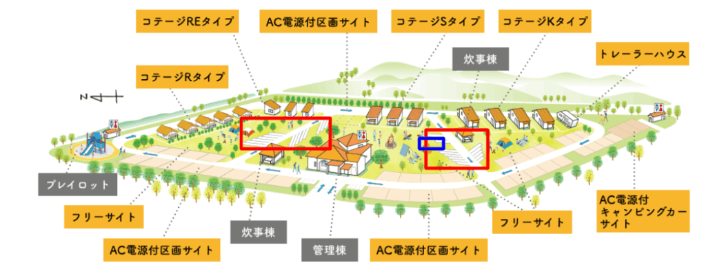 竜洋海洋公園オートキャンプ場のフリーサイト